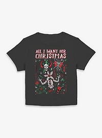 Stranger Things All I Want For Christmas Hellfire Club Womens Baby T-Shirt