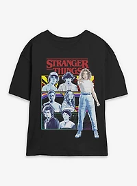 Stranger Things Group Panel Womens Skimmer T-Shirt