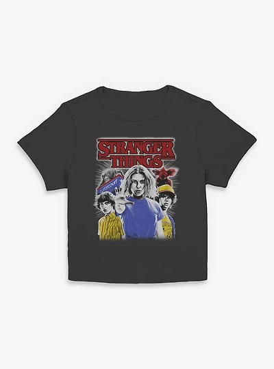 Stranger Things Old School Collage Womens Baby T-Shirt