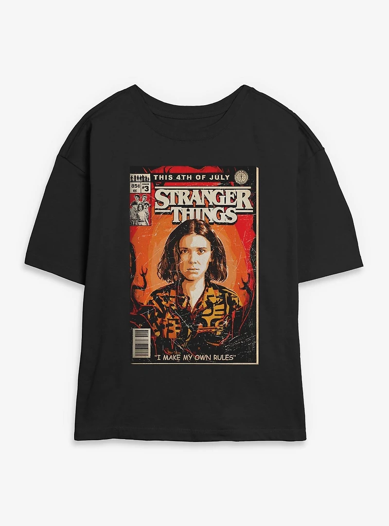 Stranger Things 4th Of July Comic Book Cover Womens Skimmer T-Shirt