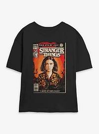 Stranger Things 4th Of July Comic Book Cover Womens Skimmer T-Shirt