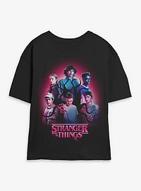 Stranger Things Group Womens Skimmer T-Shirt