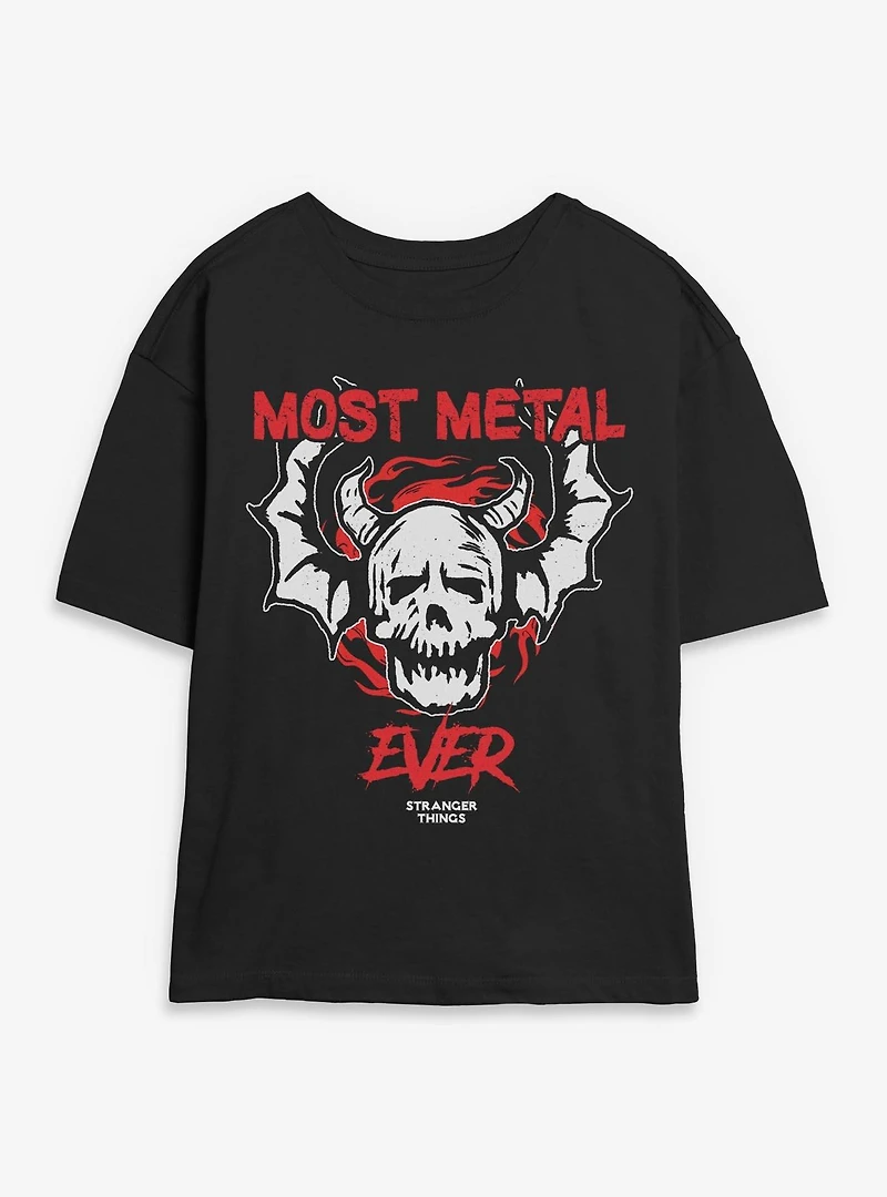 Stranger Things Most Metal Ever Hellfire Club Womens Skimmer T-Shirt