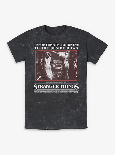 Stranger Things Unfortunate Journeys To The Upside Down Mineral Wash T-Shirt
