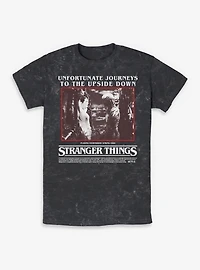 Stranger Things Unfortunate Journeys To The Upside Down Mineral Wash T-Shirt