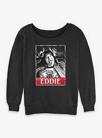 Stranger Things Eddie Munson Card Portrait Womens Slouchy Sweatshirt