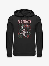 Stranger Things All I Want For Christmas Hellfire Club Hoodie