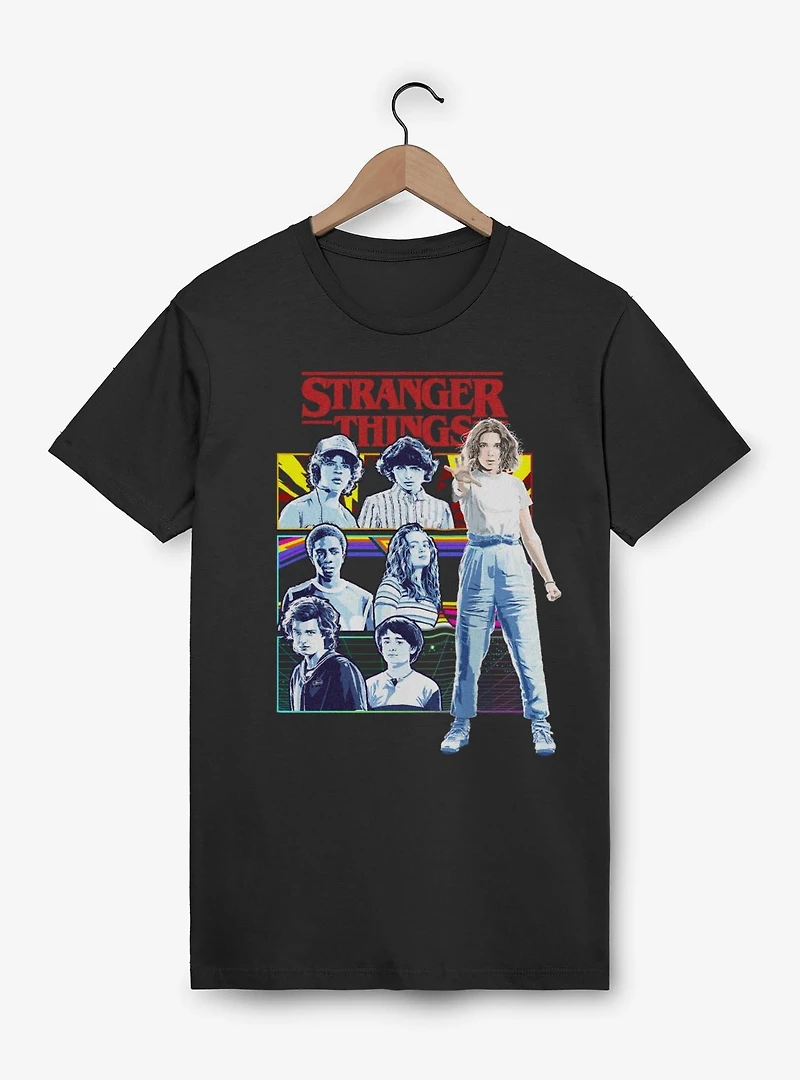 Stranger Things Group Panel T-Shirt