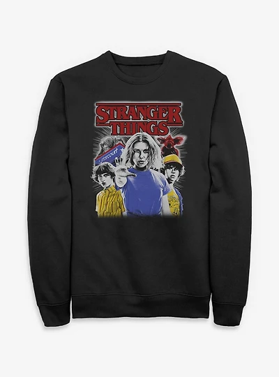 Stranger Things Old School Collage Sweatshirt