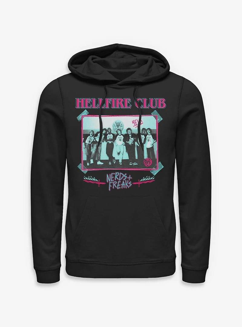 Stranger Things Hellfire Club Monochrome Hoodie
