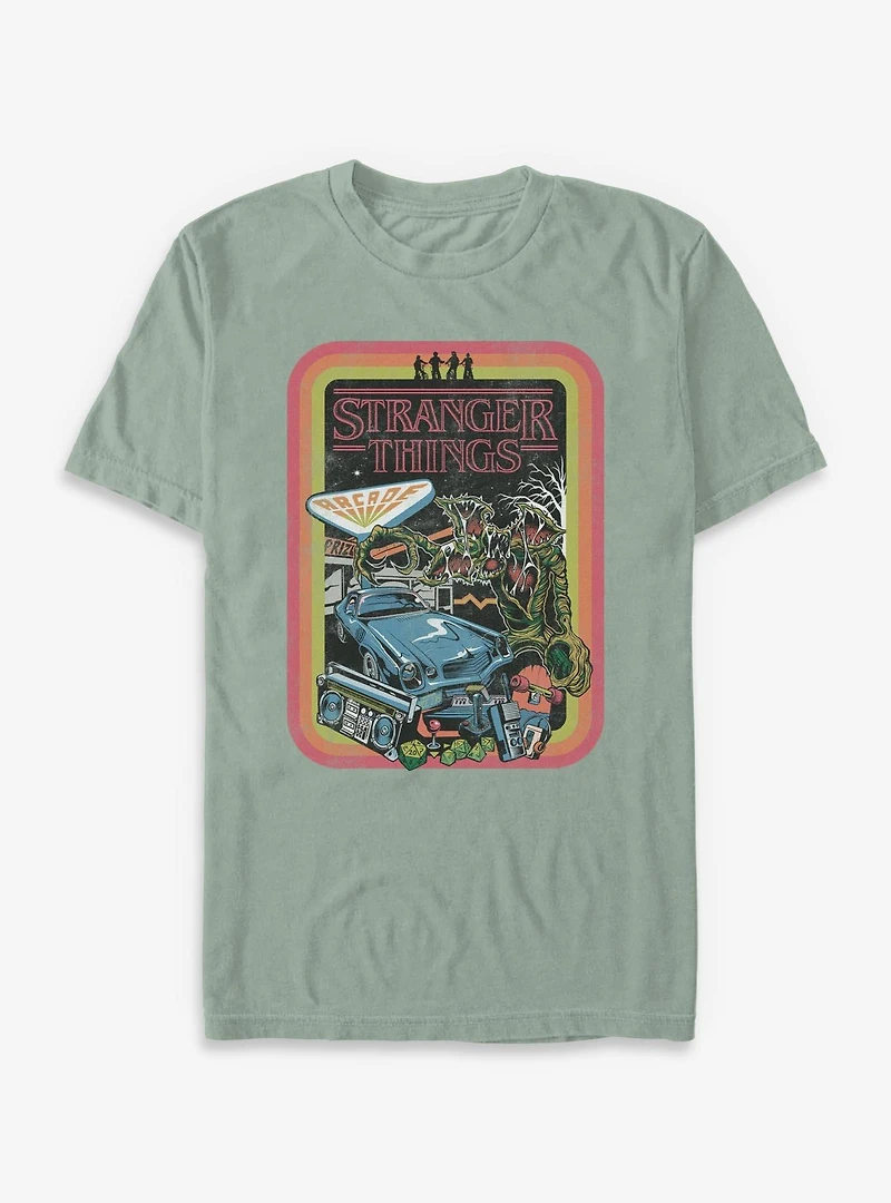 Stranger Things Retro Collage Garment Dye T-Shirt