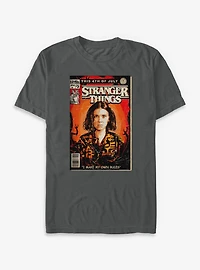 Stranger Things 4th Of July Comic Book Cover Garment Dye T-Shirt