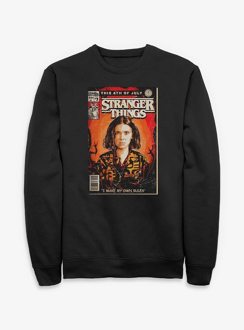Stranger Things 4th Of July Comic Book Cover Sweatshirt