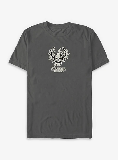 Stranger Things Hellfire Club Skull Logo Garment Dye T-Shirt