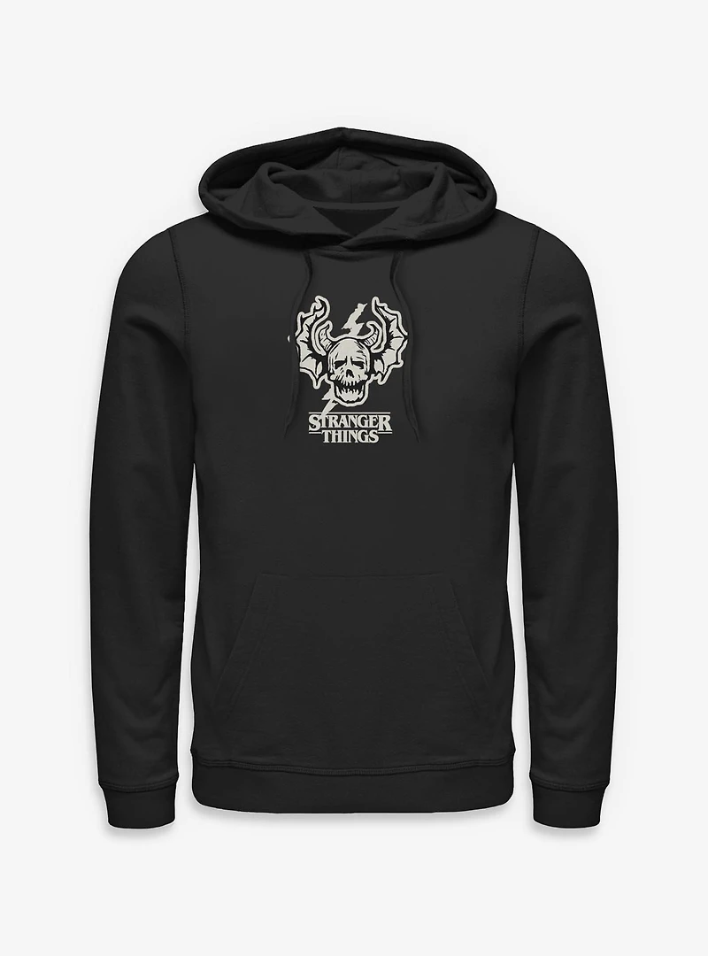 Stranger Things Hellfire Club Skull Logo Hoodie