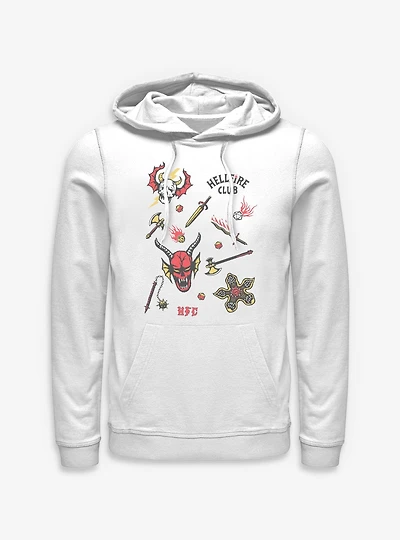 Stranger Things Hellfire Club Icons Hoodie