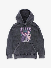 Stranger Things Steve Harrington Collage Mineral Wash Hoodie