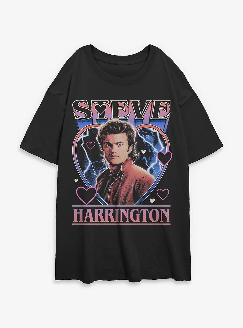 Stranger Things Steve Harrington Love Womens Oversized T-Shirt BoxLunch Exclusive