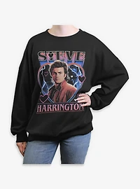 Stranger Things Steve Harrington Love Womens Oversized Sweatshirt BoxLunch Exclusive