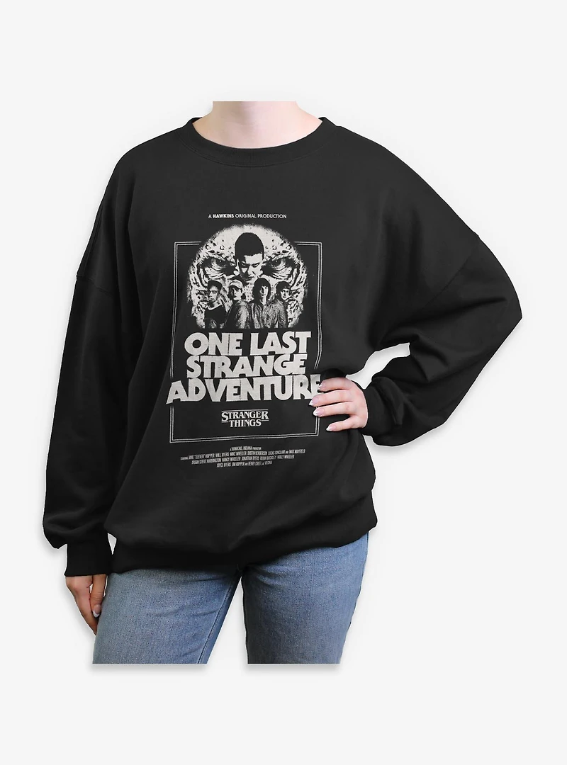 Stranger Things One Last Strange Adventure Womens Oversized Sweatshirt