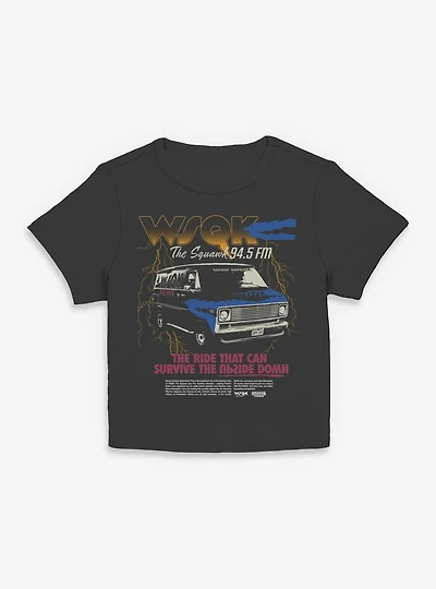 Stranger Things WSQK The Squawk Van Womens Baby T-Shirt BoxLunch Exclusive
