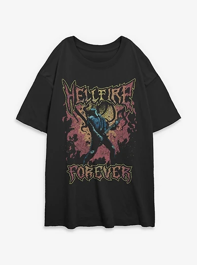 Stranger Things Eddie Munson Hellfire Club Forever Womens Oversized T-Shirt BoxLunch Exclusive
