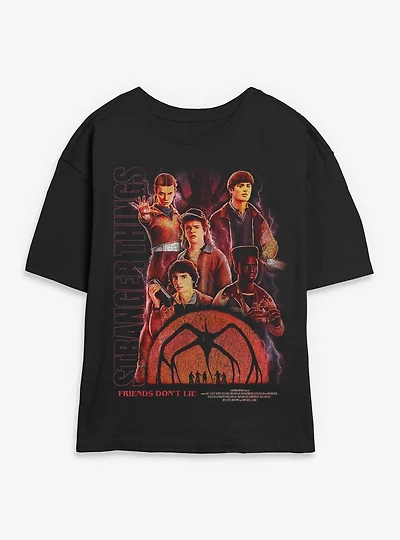 Stranger Things Friends Don't Lie Womens Skimmer T-Shirt BoxLunch Exclusive