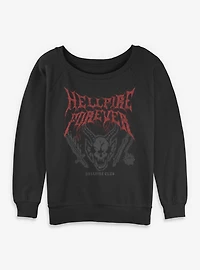 Stranger Things Hellfire Forever Womens Slouchy Sweatshirt BoxLunch Exclusive