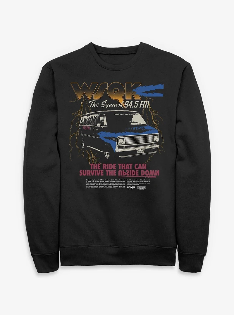 Stranger Things WSQK The Squawk Van Sweatshirt BoxLunch Exclusive