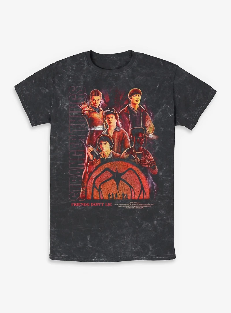 Stranger Things Friends Don't Lie Mineral Wash T-Shirt BoxLunch Exclusive
