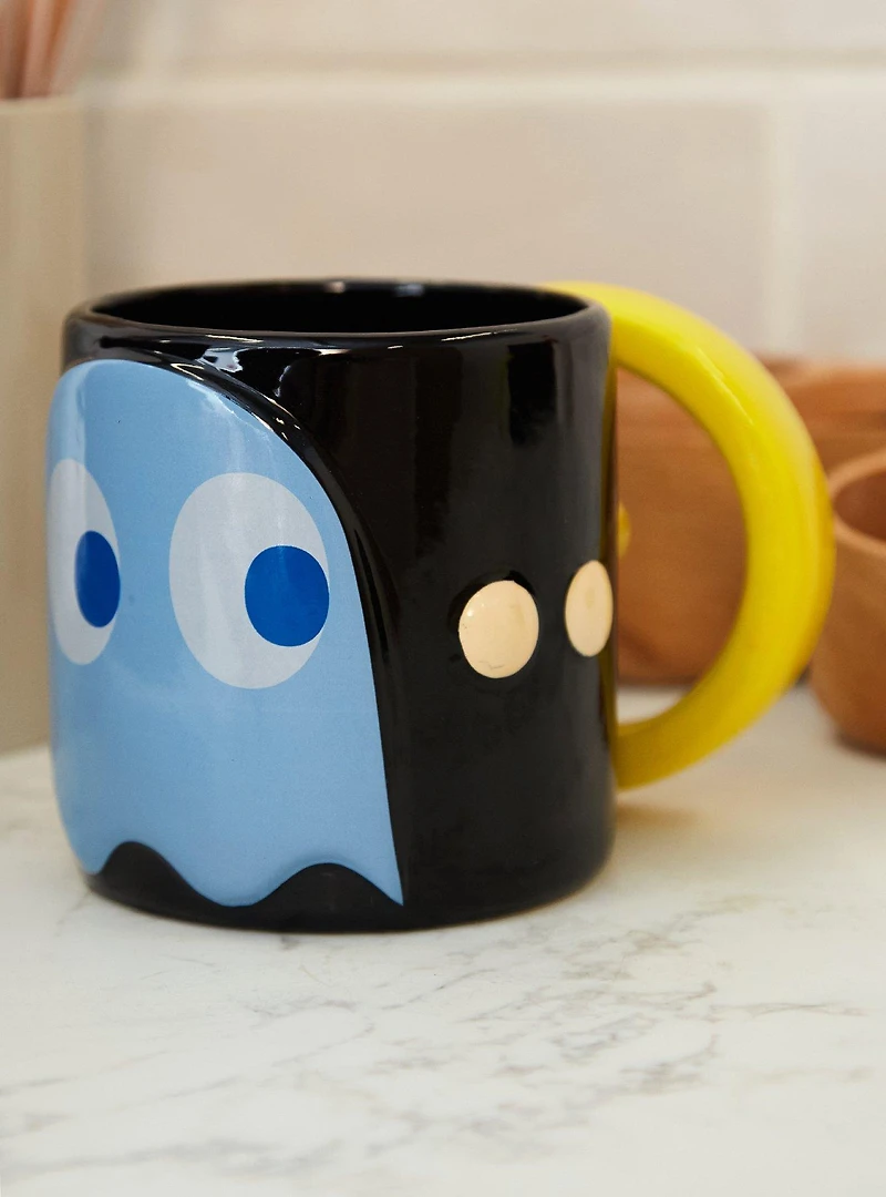 Pac-Man Figural Handle Ghost Mug