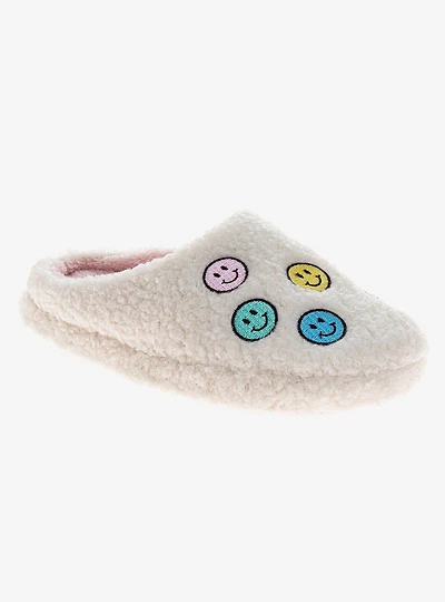 Happy and Cozy Slip On Girls Fluffy Slippers