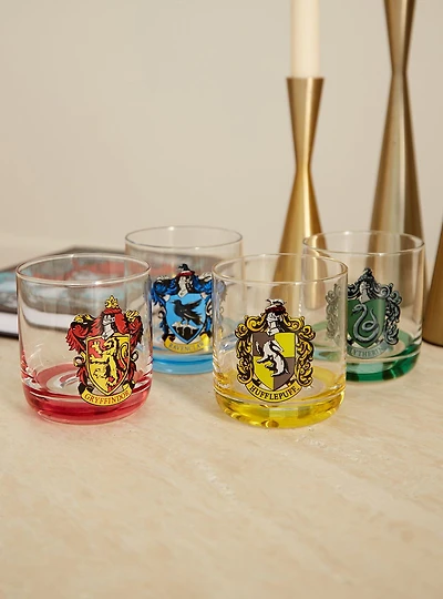 Joy Jolt Harry Potter Hogwarts Houses Short Drinking Glass Set