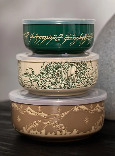 The Lord of the Rings Scenic Wax Resist Bowl & Lid Set — BoxLunch Exclusive