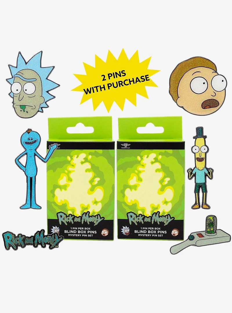 Rick and Morty Mystery Enamel Pin Blind Box Series 2 Pack