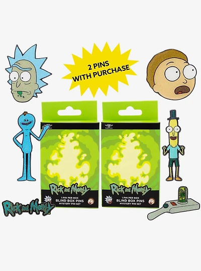 Rick and Morty Mystery Enamel Pin Blind Box Series 2 Pack