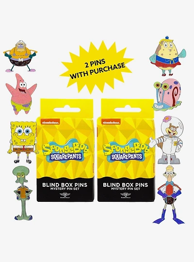 SpongeBob SquarePants Mystery Enamel Pin Blind Box Series 2 Pack