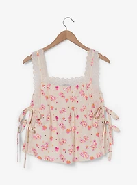 Disney Minnie Mouse Floral Allover Print Women's Linen Tank Top - BoxLunch Exclusive