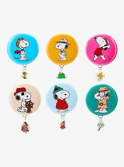 Whatever! Makes You Happy x Peanuts Snoopy Blind Bag Button Pin with Charm