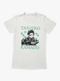 Demon Slayer: Kimetsu No Yaiba Tanjiro Kamado Square Pattern Womens T-Shirt