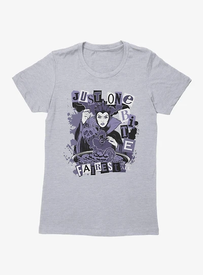Disney Villains Snow White Evil Queen Just One Bite Block Letters Womens T-Shirt Box Lunch Exclusive