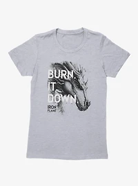 Fourth Wing Burn It Down Iron Flame Womens T-Shirt Box Lunch Exclusive