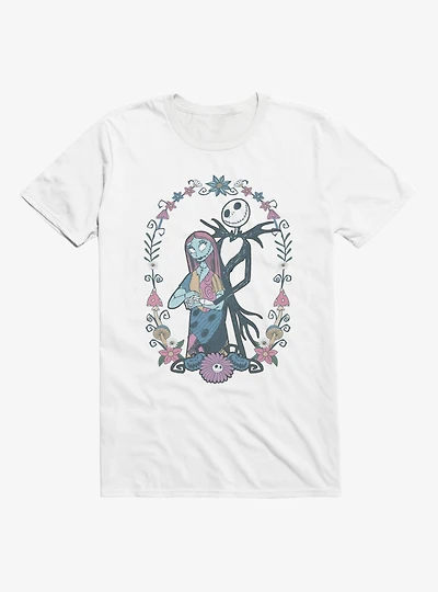 Disney The Nightmare Before Christmas Jack and Sally Flowers T-Shirt Box Lunch Exclusive
