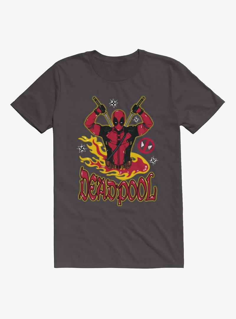 Marvel Deadpool 3 Fire T-Shirt Box Lunch Exclusive