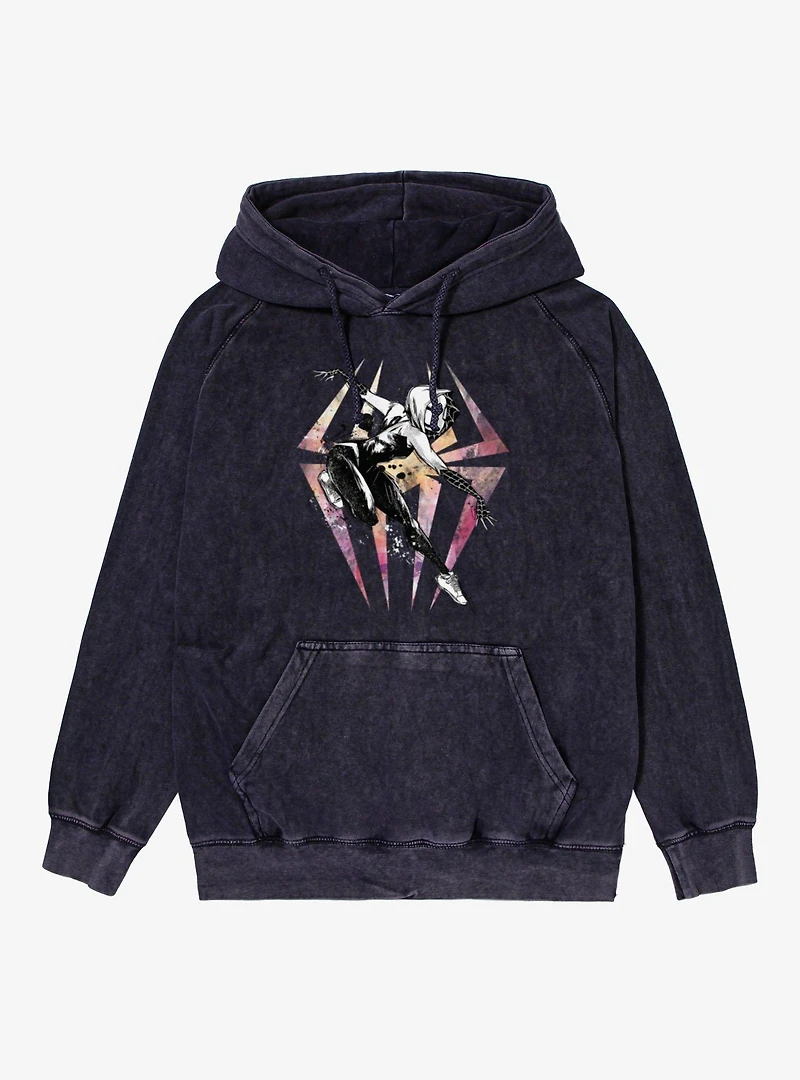Marvel Spider Gwen Watercolor Logo Mineral Wash Hoodie Box Lunch Exclusive