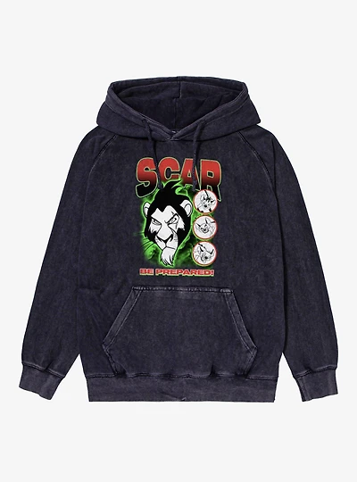 Disney The Lion King Scar Be Prepared Mineral Wash Hoodie Box Lunch Exclusive