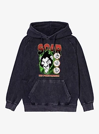 Disney The Lion King Scar Be Prepared Mineral Wash Hoodie Box Lunch Exclusive