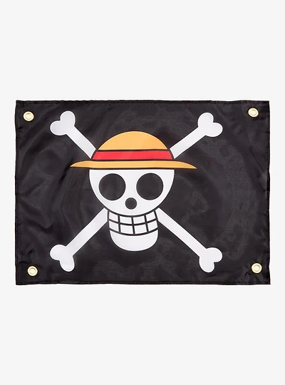One Piece Straw Hat Crew Jolly Roger Mini Wall Flag - BoxLunch Exclusive