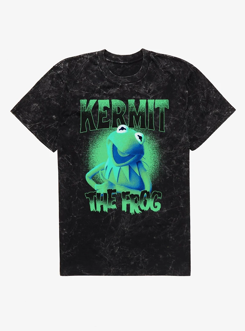 Disney The Muppets Kermit Frog Street Gradient Mineral Wash T-Shirt Box Lunch Exclusive