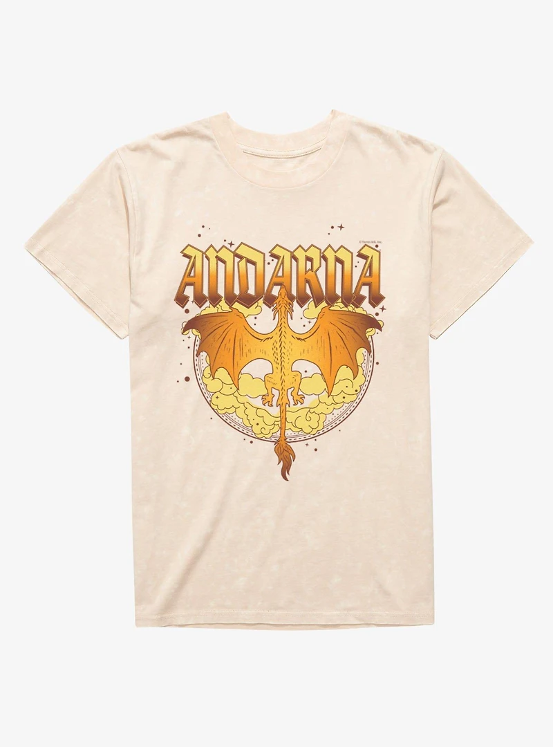 Fourth Wing Andarna Flight Mineral Wash T-Shirt Box Lunch Exclusive